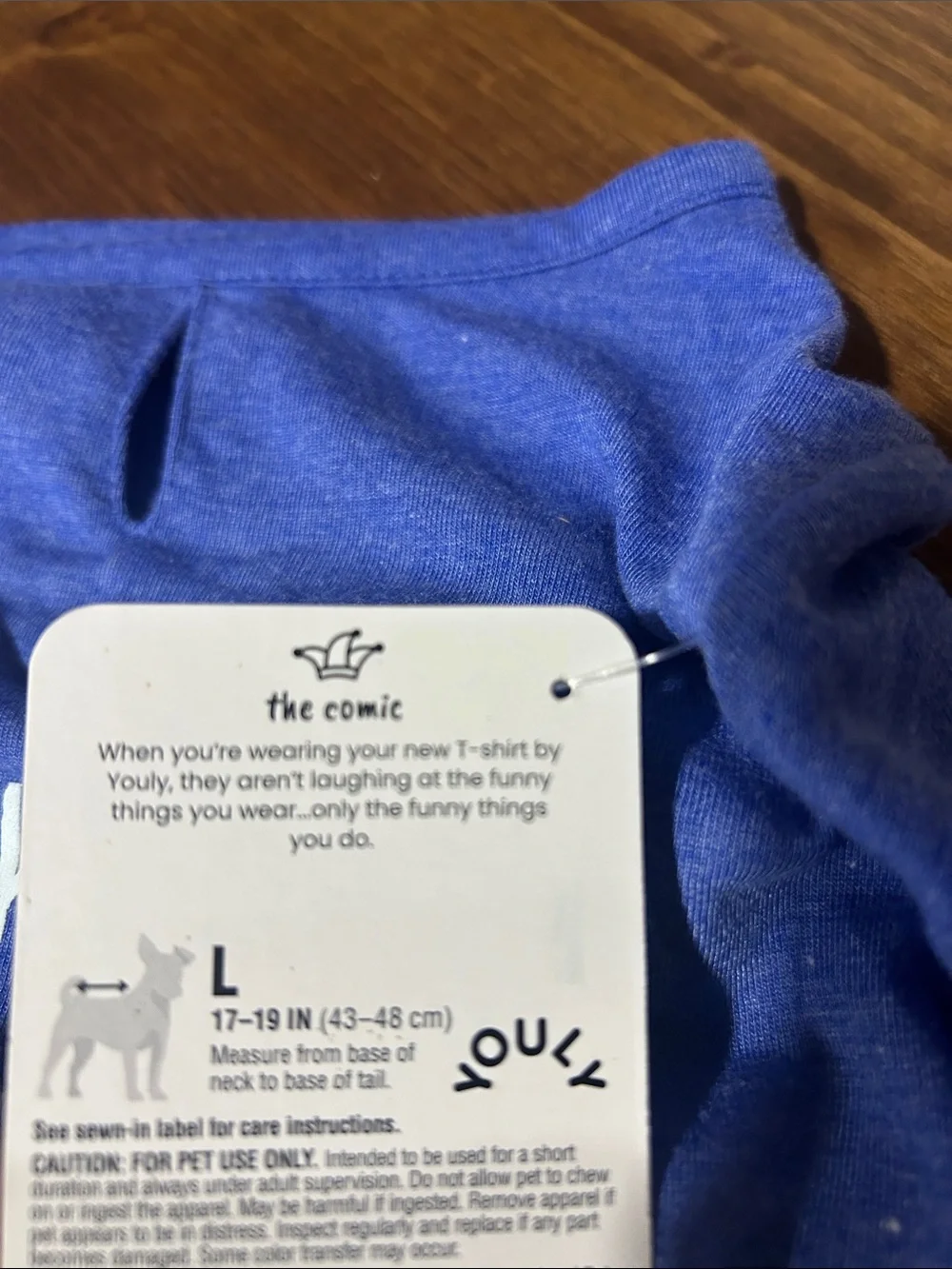 Youly “It Was The Cat” pet T-Shirt. New with tags size large.